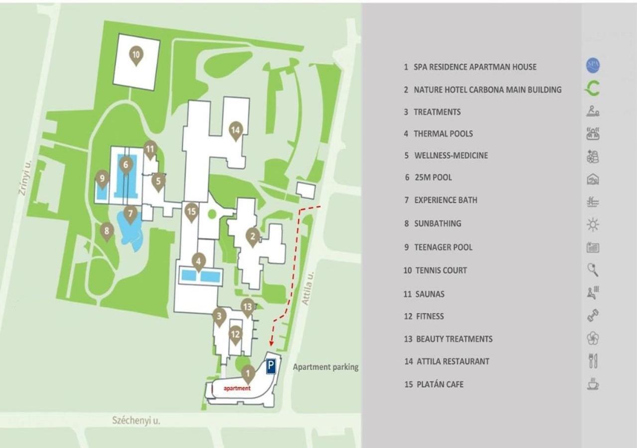 Flavius Spa Residence Heviz Bagian luar foto